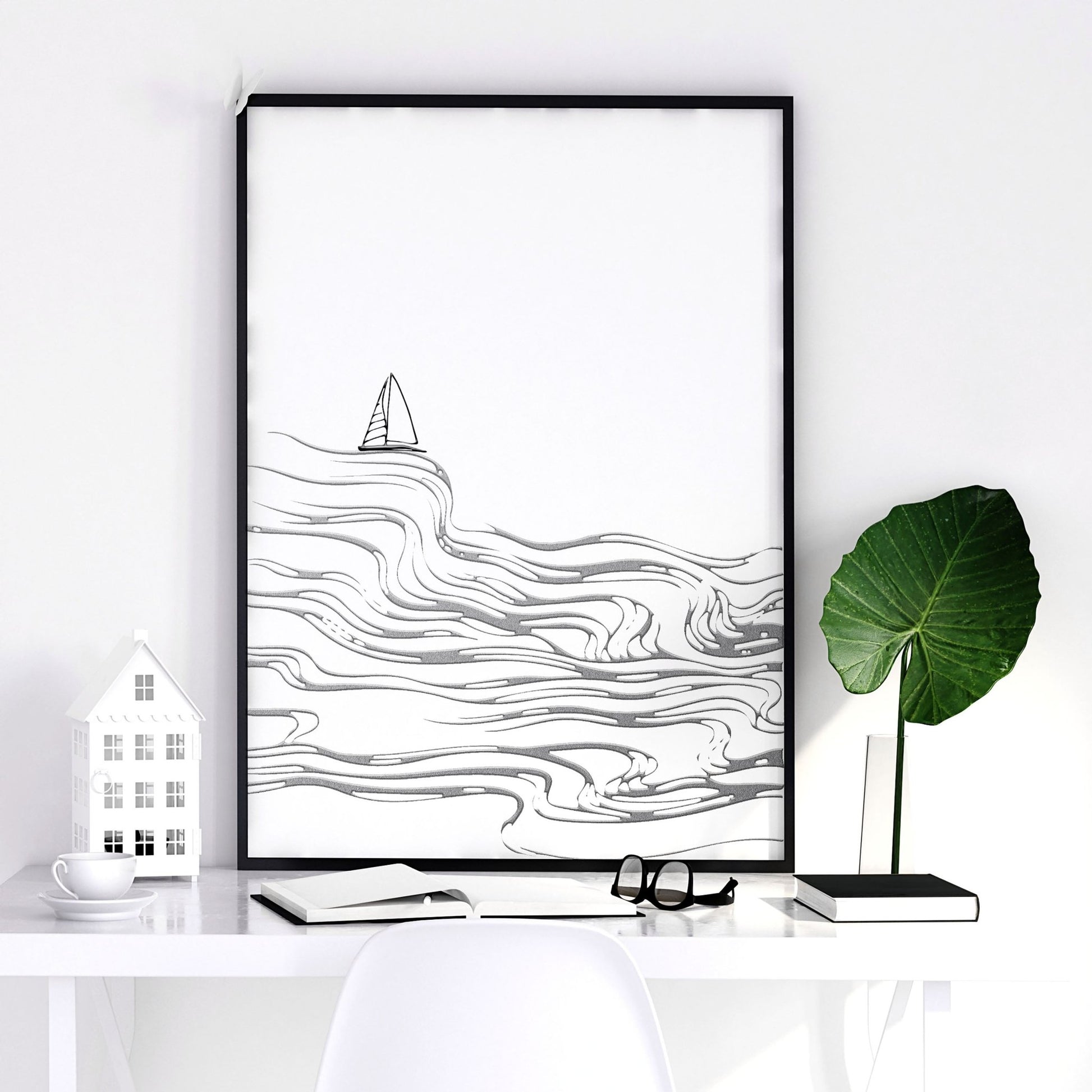 Paintings of beach | set of 2 wall art prints - About Wall Art