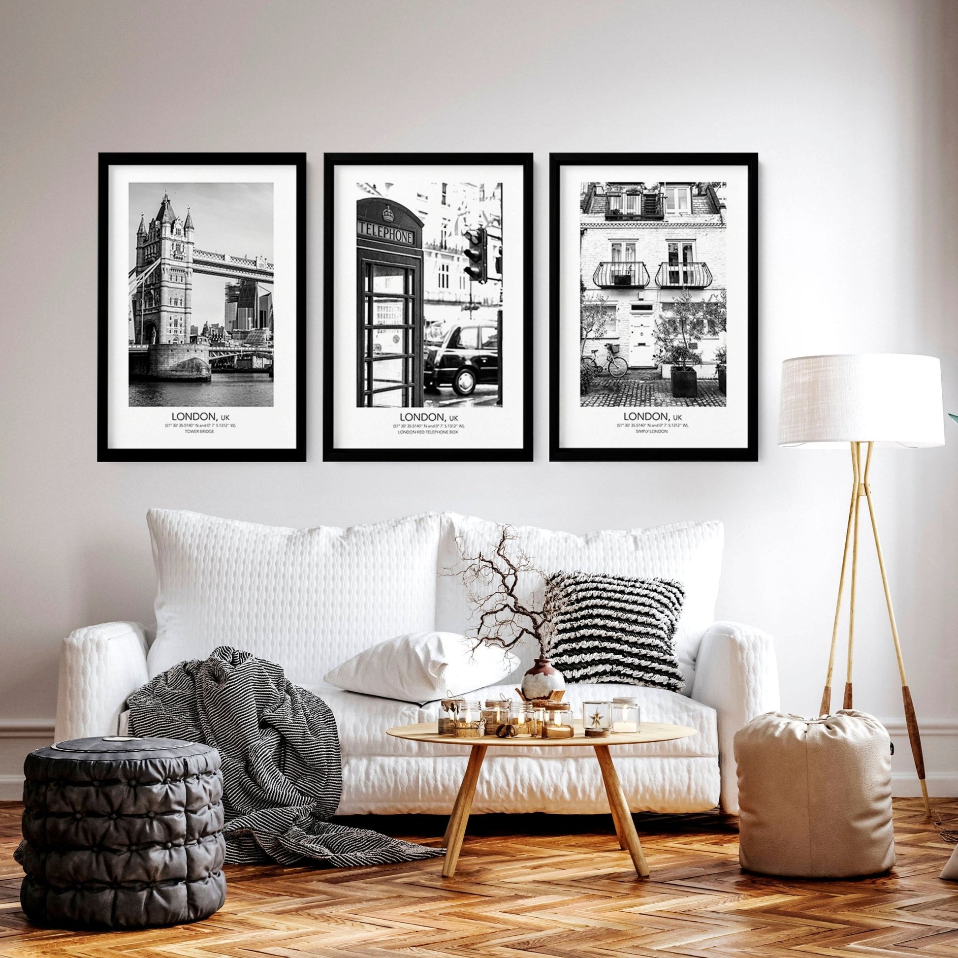 Prints of London for living room | set of 3 wall art prints