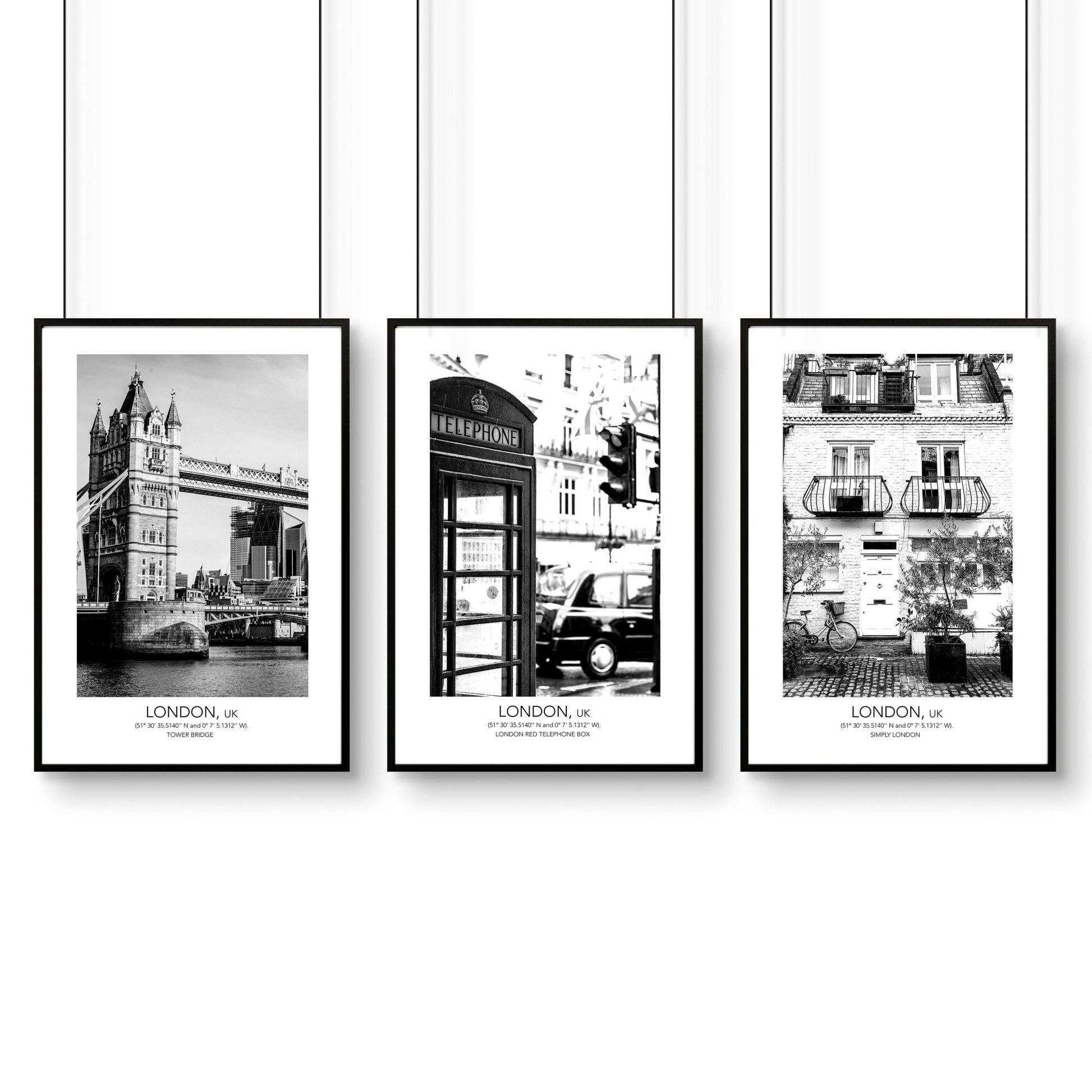 Prints of London for living room | set of 3 wall art prints