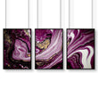 Purple abstract wall art framed | set of 3 wall art prints - About Wall Art