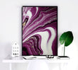 Abstract wall art framed | set of 3 Purple wall art prints