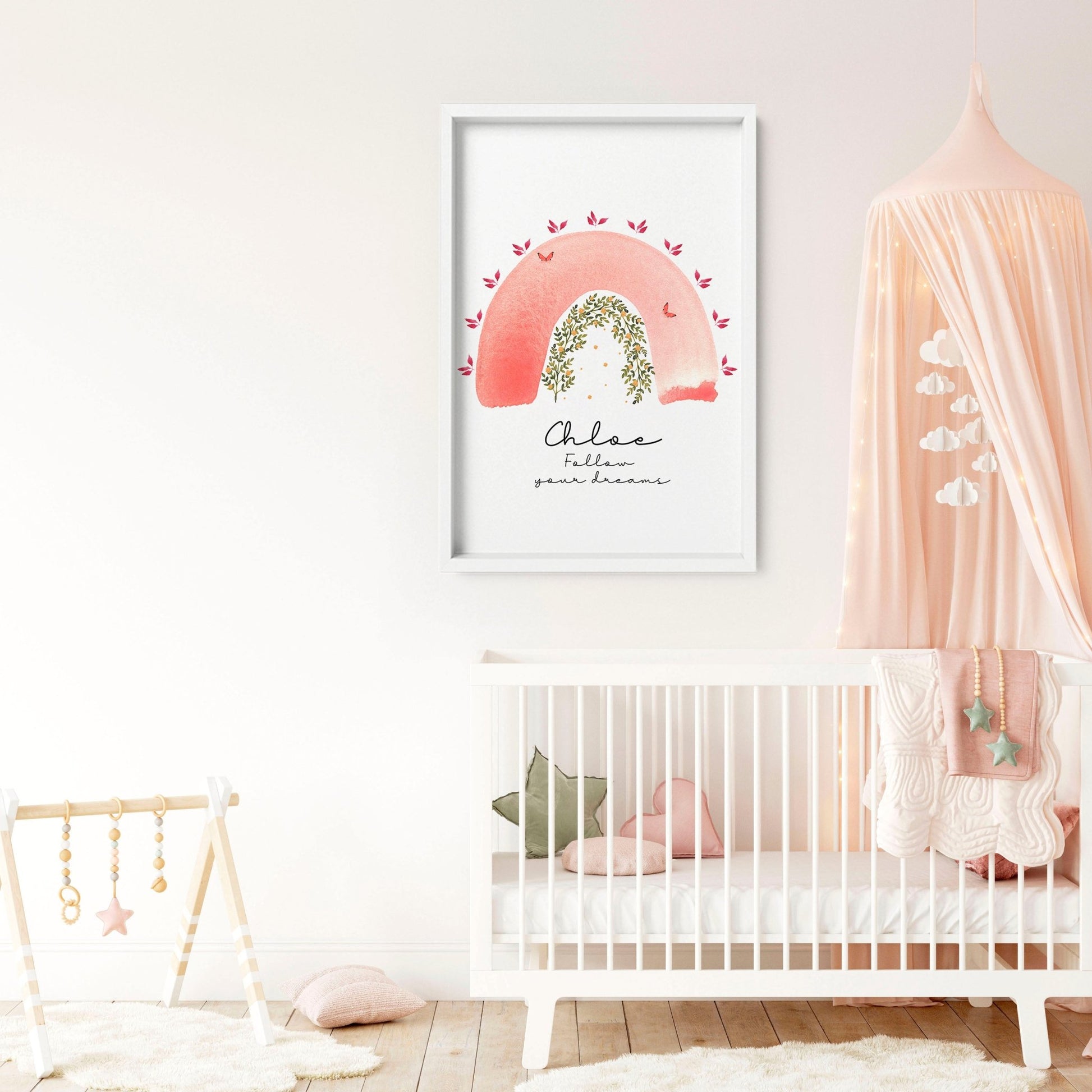 Rainbow prints | Personalised Wall art for Girls' room