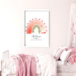 Rainbow prints | Personalised Wall art for Girls' room