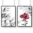 Red Peony Wall Art framed | Set of 2 wall art prints - About Wall Art