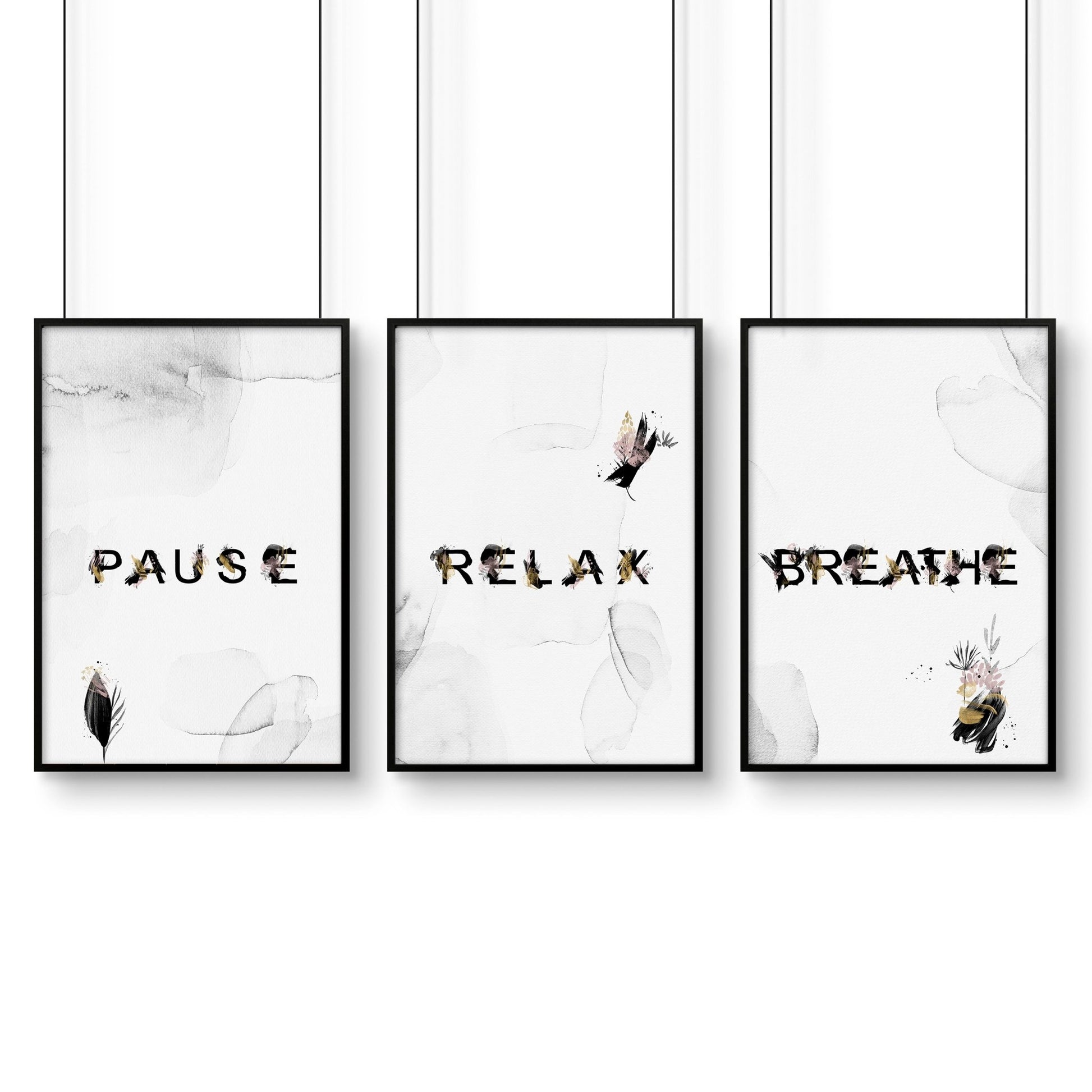 Relaxing wall art | set of 3 wall art prints for Bathroom - About Wall Art