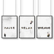 Wall decor for bathroom | set of 3 relaxing wall art