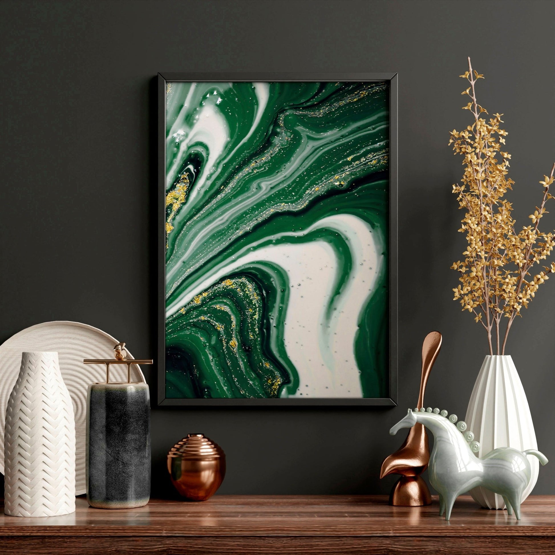 Sage Green wall abstract art | set of 3 wall art prints - About Wall Art
