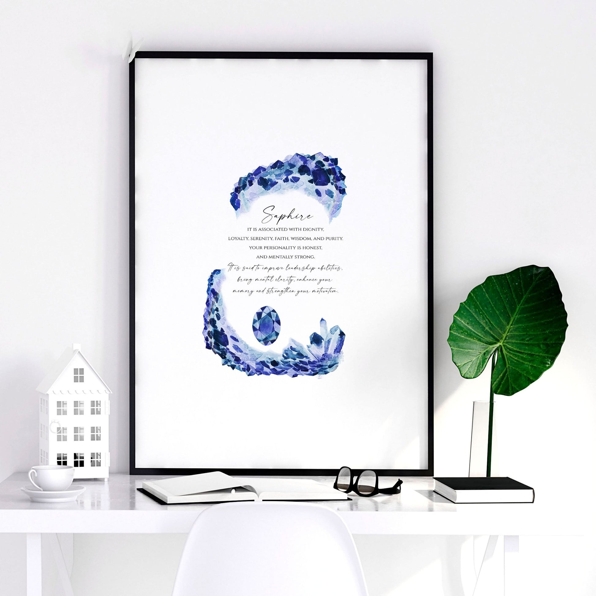 Sapphire Month Birthstone | wall art print - About Wall Art