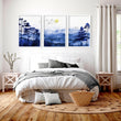 Scandi art prints for Bedroom | set of 3 wall art prints