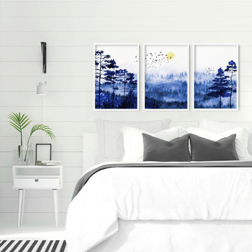 scandi art prints | set of 3 Bedroom wall art