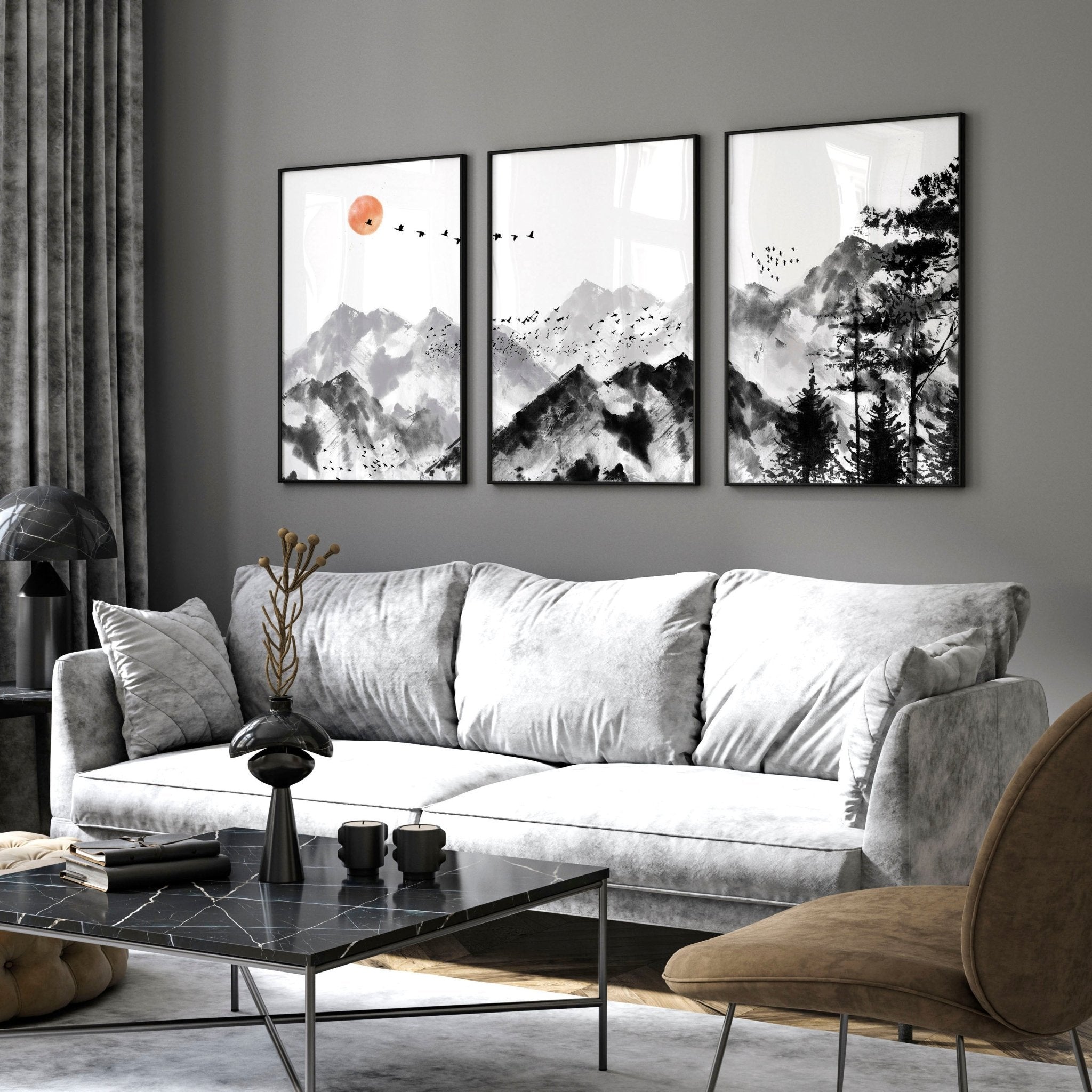 Scandi wall art prints set of 3 wall art prints