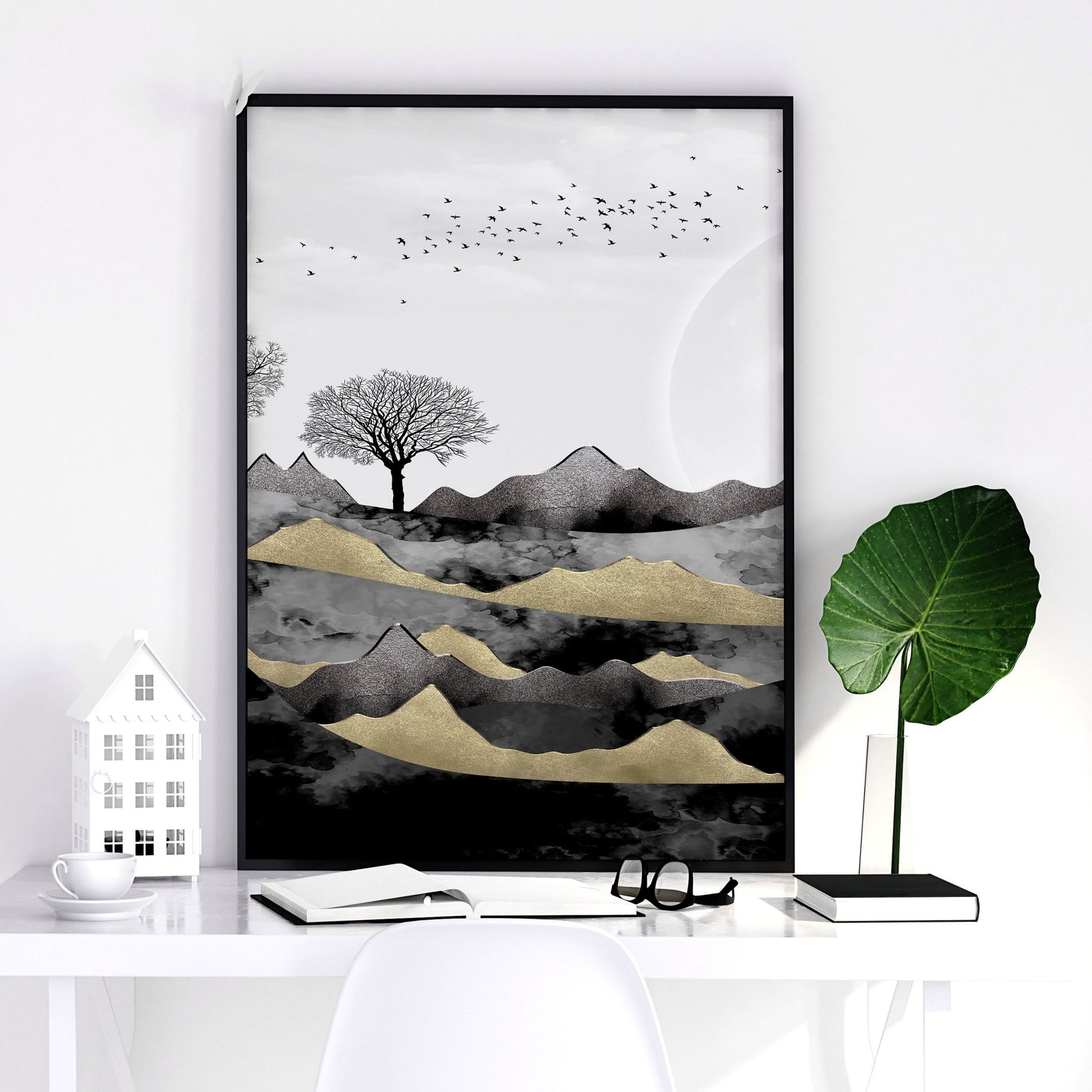 Scandinavian decorating style for office | set of 3 wall art prints - About Wall Art
