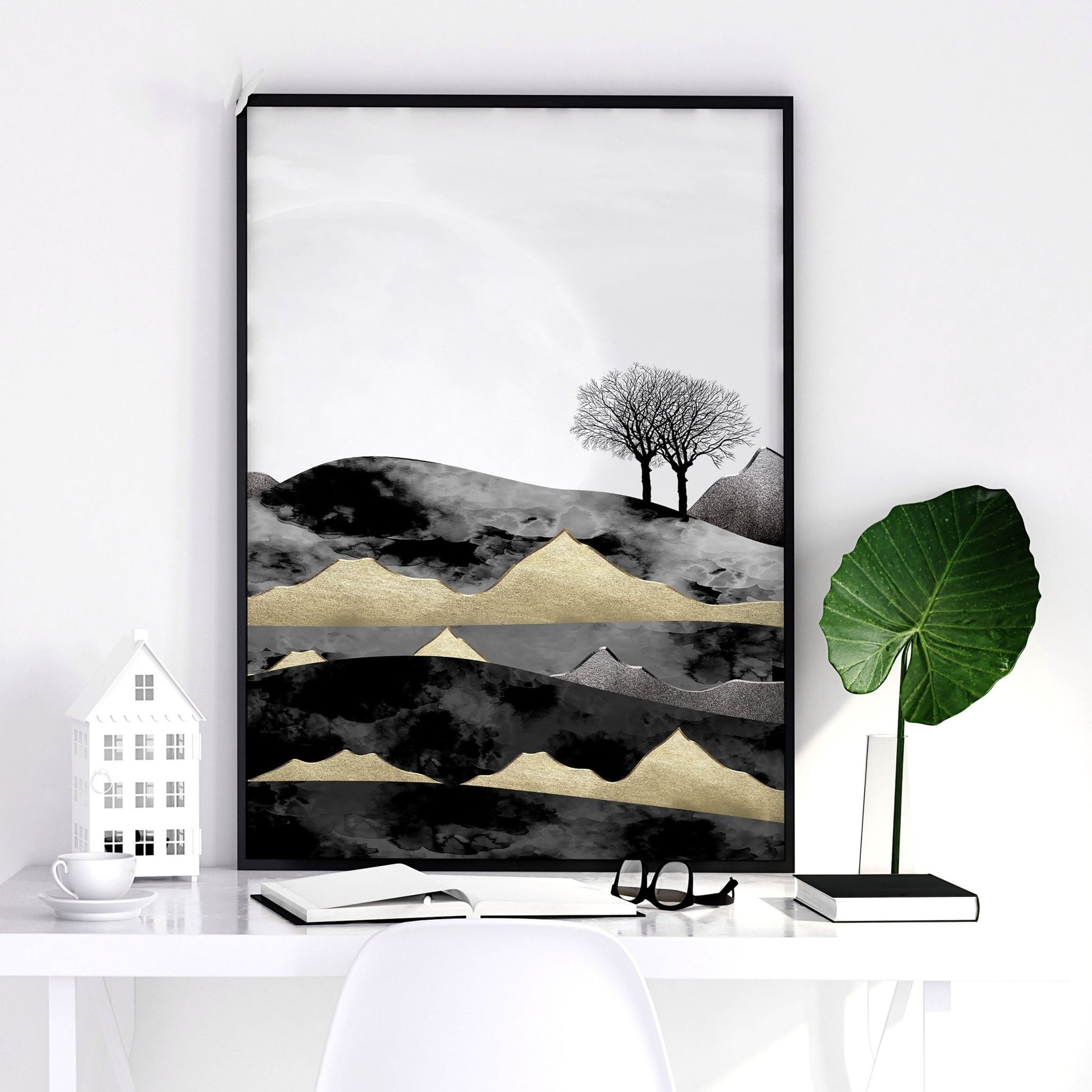 Scandinavian decorating style for office | set of 3 wall art prints - About Wall Art