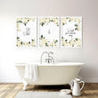 Wall art bathroom | set of 3 framed bathroom prints