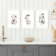 Shabby Chic Floral art for kitchen wall | set of 3 art prints - About Wall Art