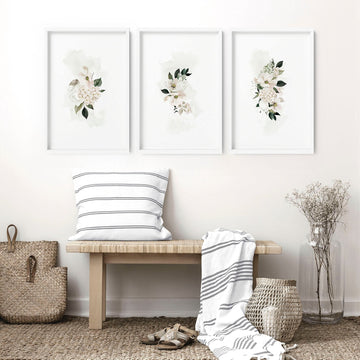 Shabby Chic wall art sets for living room | set of 3 wall art prints