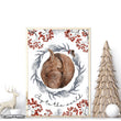 Squirrel wall art print for Folk Christmas Decor - About Wall Art