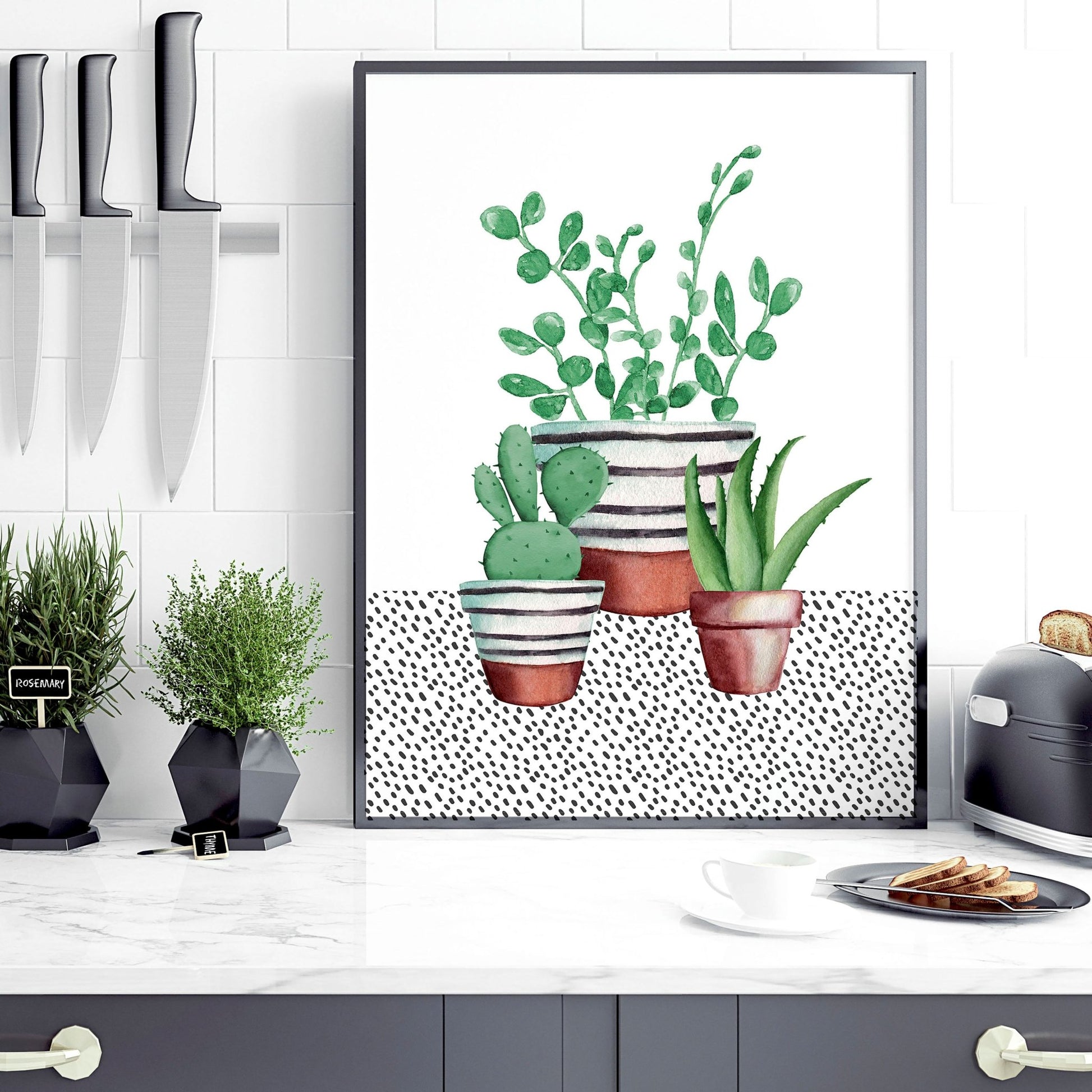 kitchen succulent plants Kitchen prints