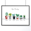 Personalised gifts family tree wall art print