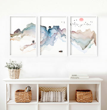Sunset Wall Art prints | set of 3 wall art prints