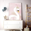 Swan Nursery wall decor | set of 3 wall art prints