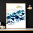 Teal coloured wall art for Home office | set of 3 wall art prints
