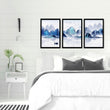 Teal Japanese wall decor for bedroom | set of 3 wall art prints - About Wall Art