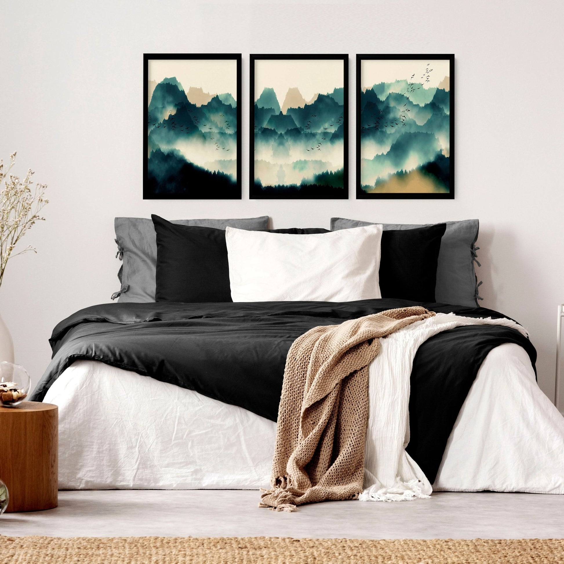Bedroom prints set of 3 | set of 3 Scandinavian wall art