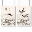 Traditional Japanese Crane Art | set of 2 wall art prints - About Wall Art