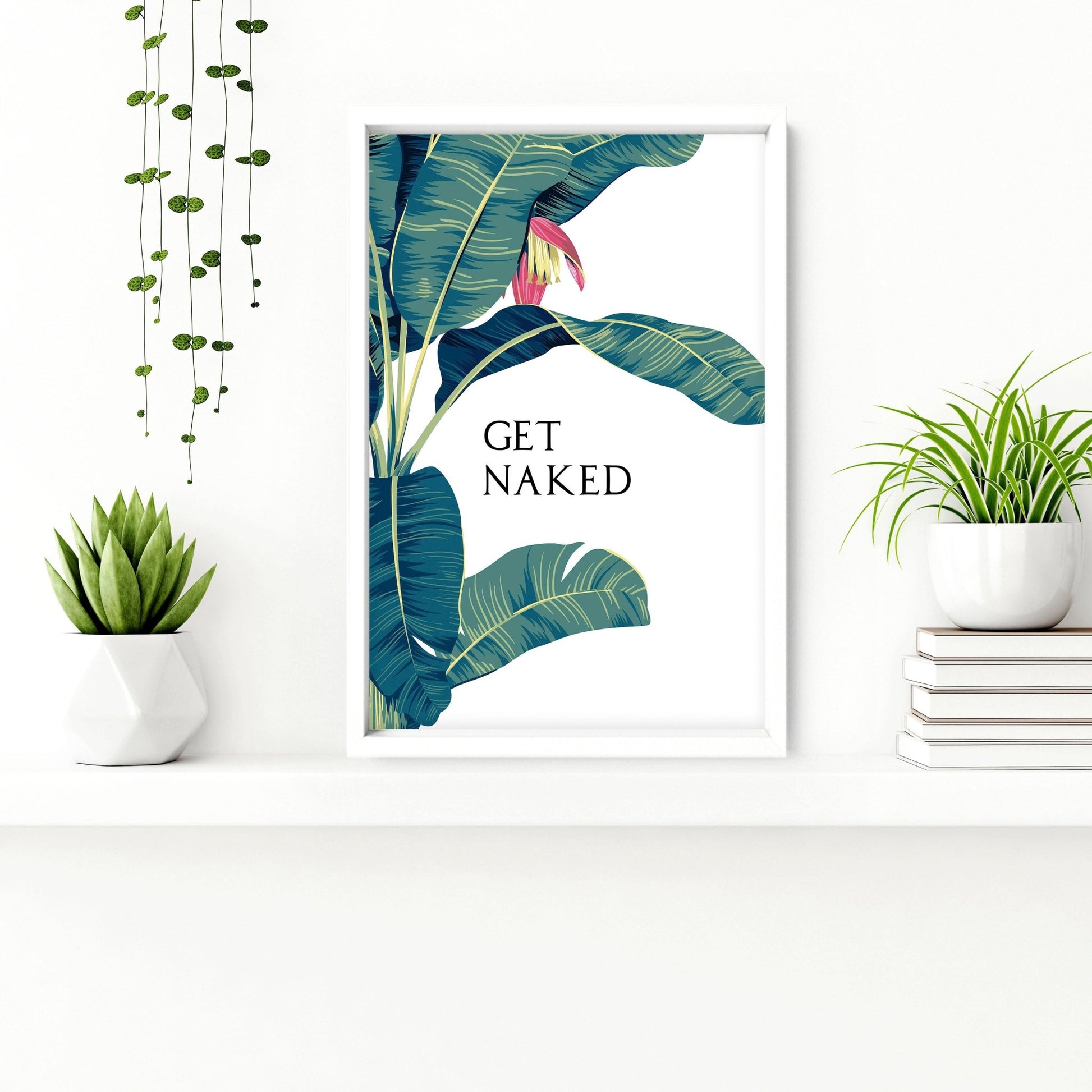 Tropical prints for the bathroom walls | Set of 2 art prints - About Wall Art