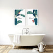 Tropical prints for the bathroom walls | Set of 2 art prints - About Wall Art