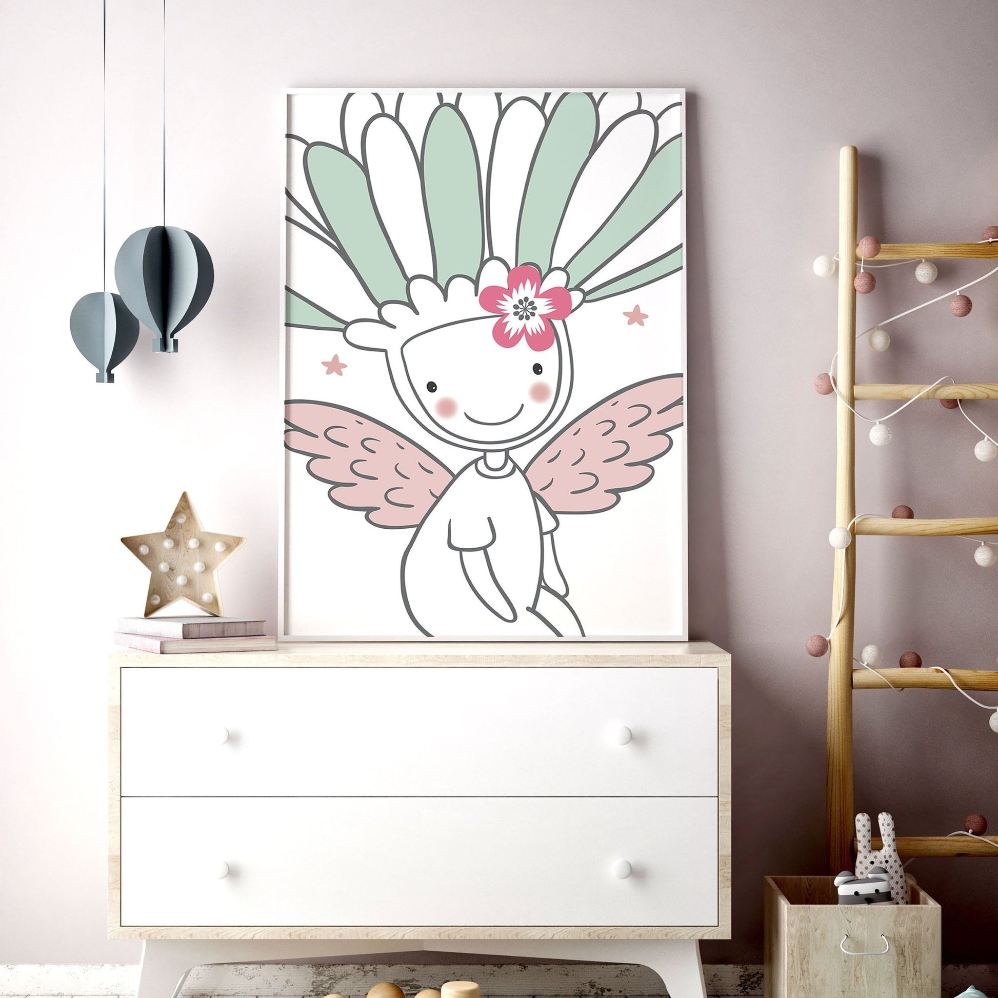 Unicorn name and Fairy Nursery wall decor | set of 3 wall art prints