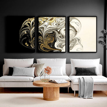 Unique wall art for living room | set of 3 wall art prints