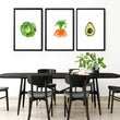 Artwork for the kitchen | Set of 3 framed wall art