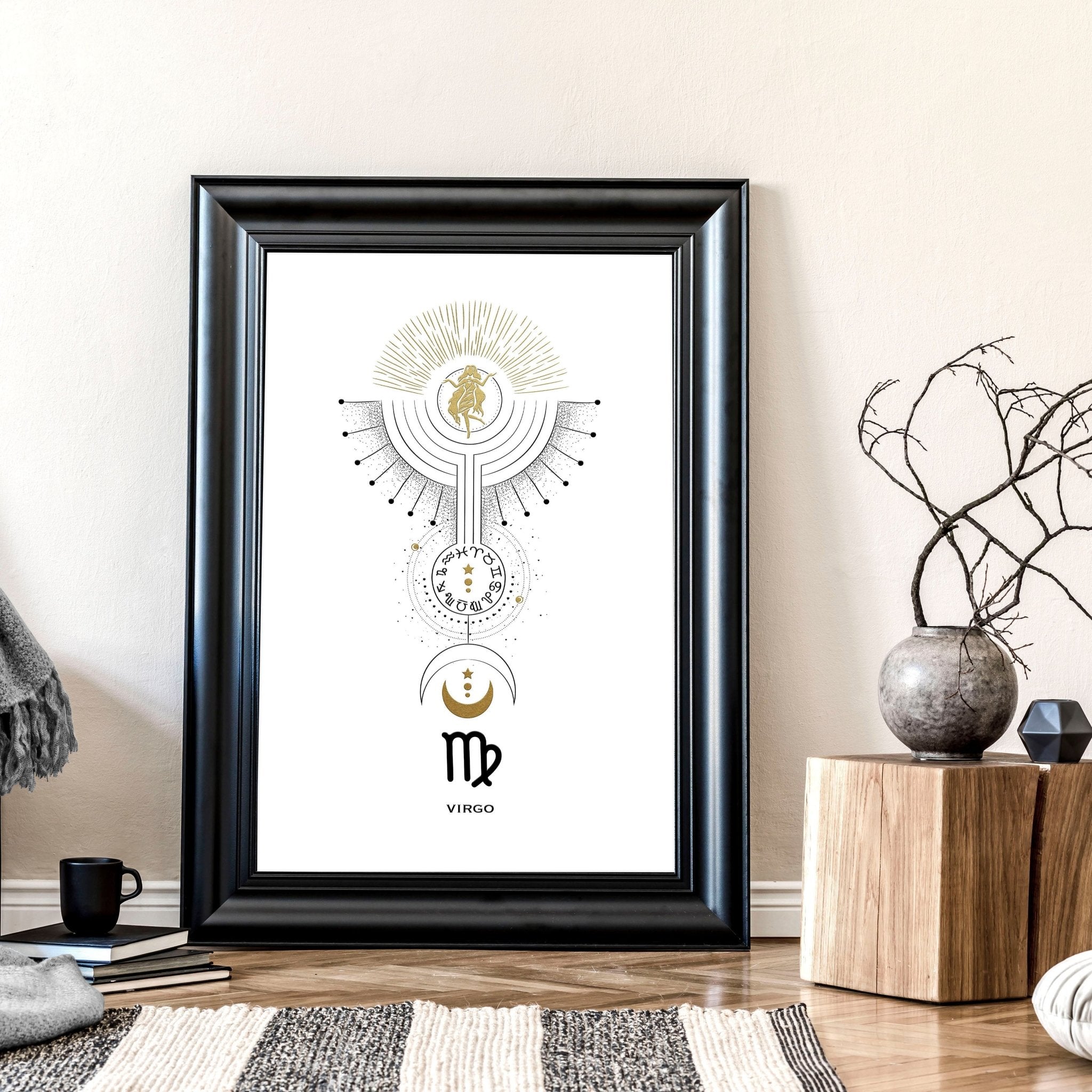 Virgo wall art print - Zodiac horoscope signs