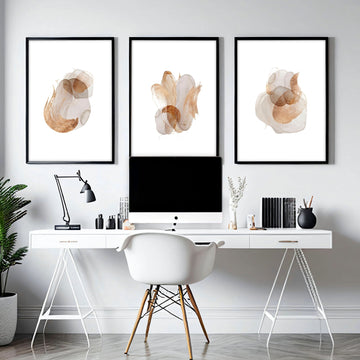 Wall abstract art for office | set of 3 wall art prints - About Wall Art