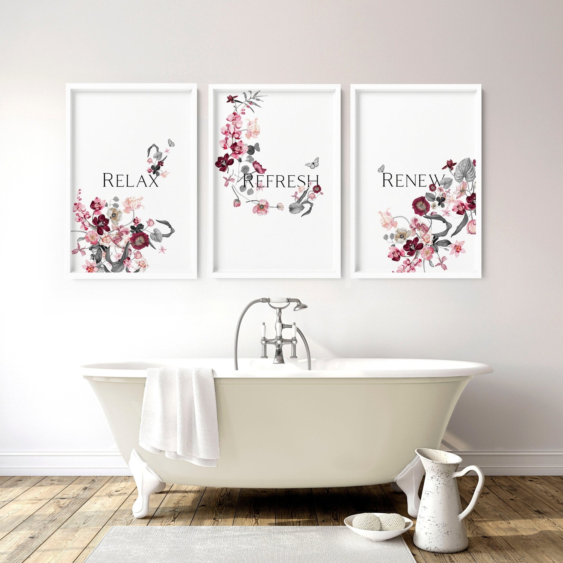 Wall art bathroom | set of 3 prints - About Wall Art