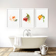 Framed wall art for Bathrooms | set of 3 wall art prints