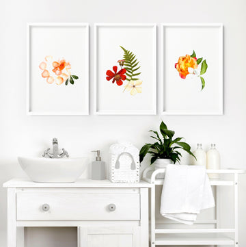 Wall art for a bathroom | set of 3 wall art prints - About Wall Art