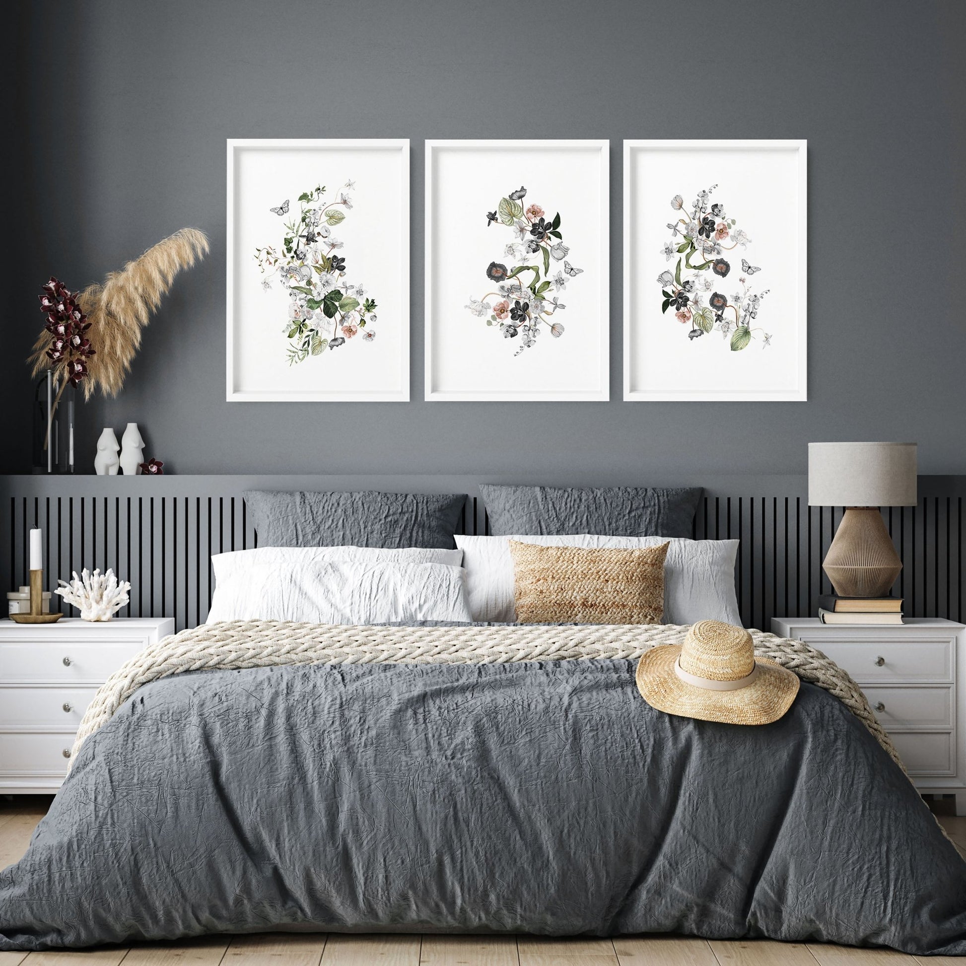 Wall art for a bedroom | set of 3 prints - About Wall Art