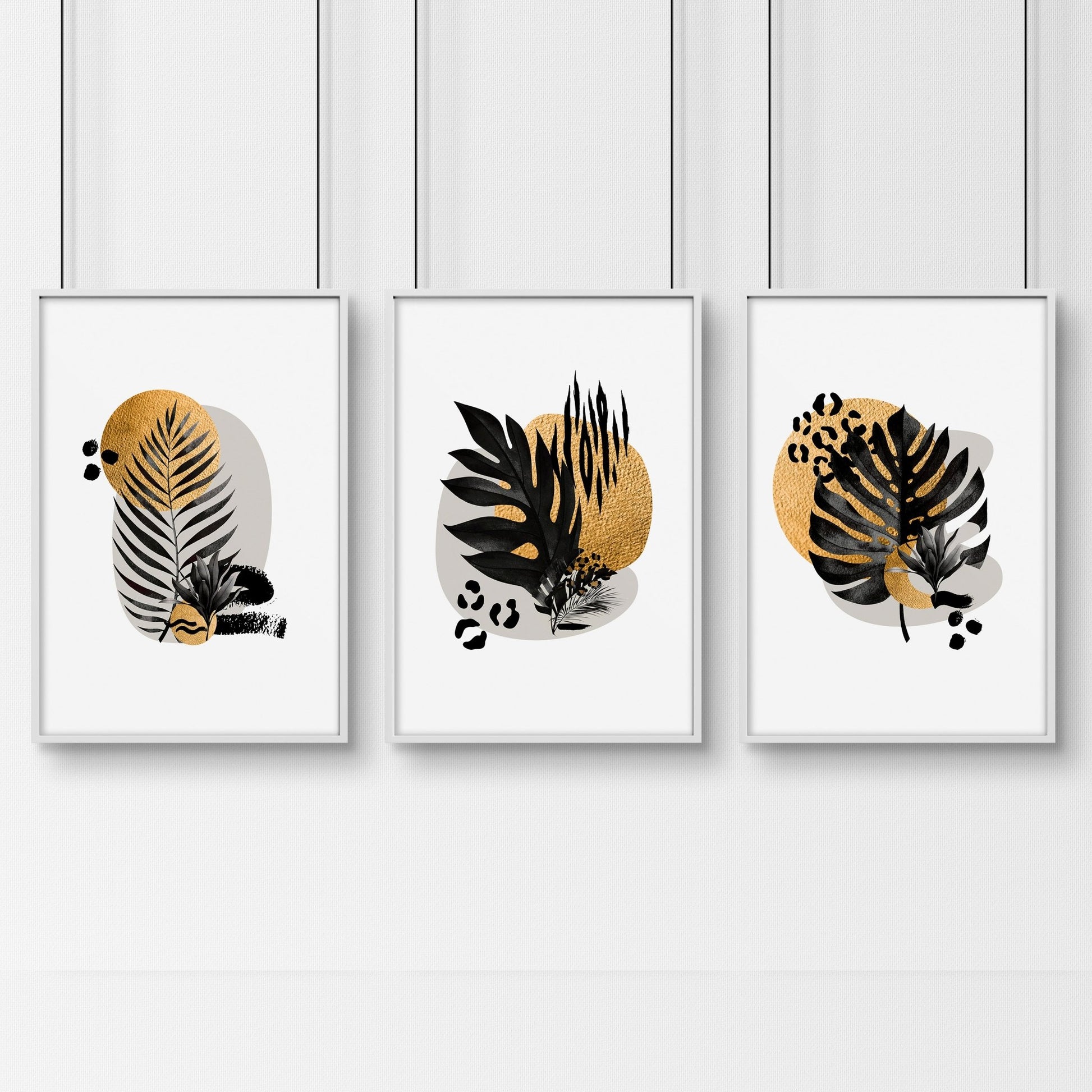 Wall art for a home office | set of 3 Tropical wall art prints
