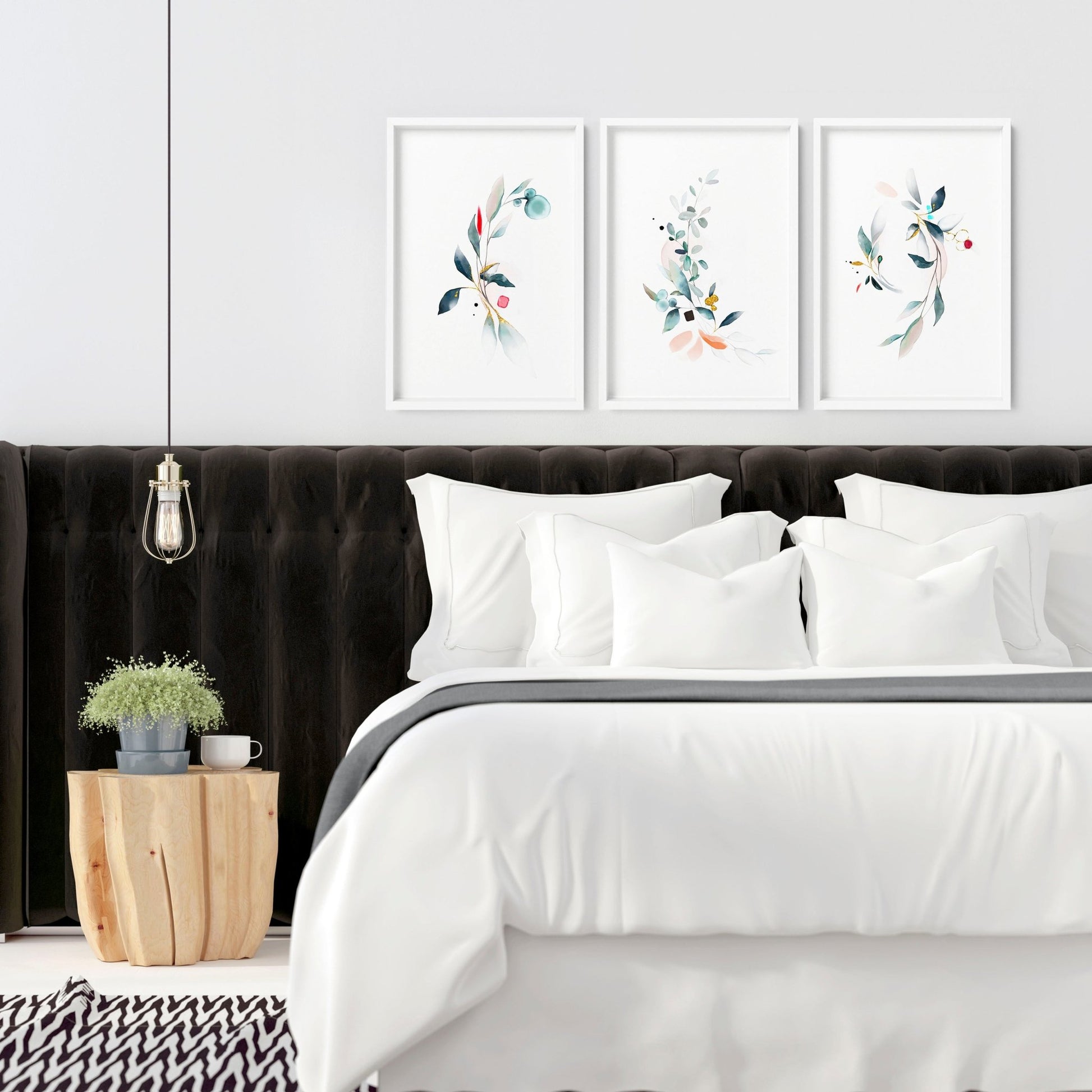 Wall art for bedroom | set of 3 prints - About Wall Art