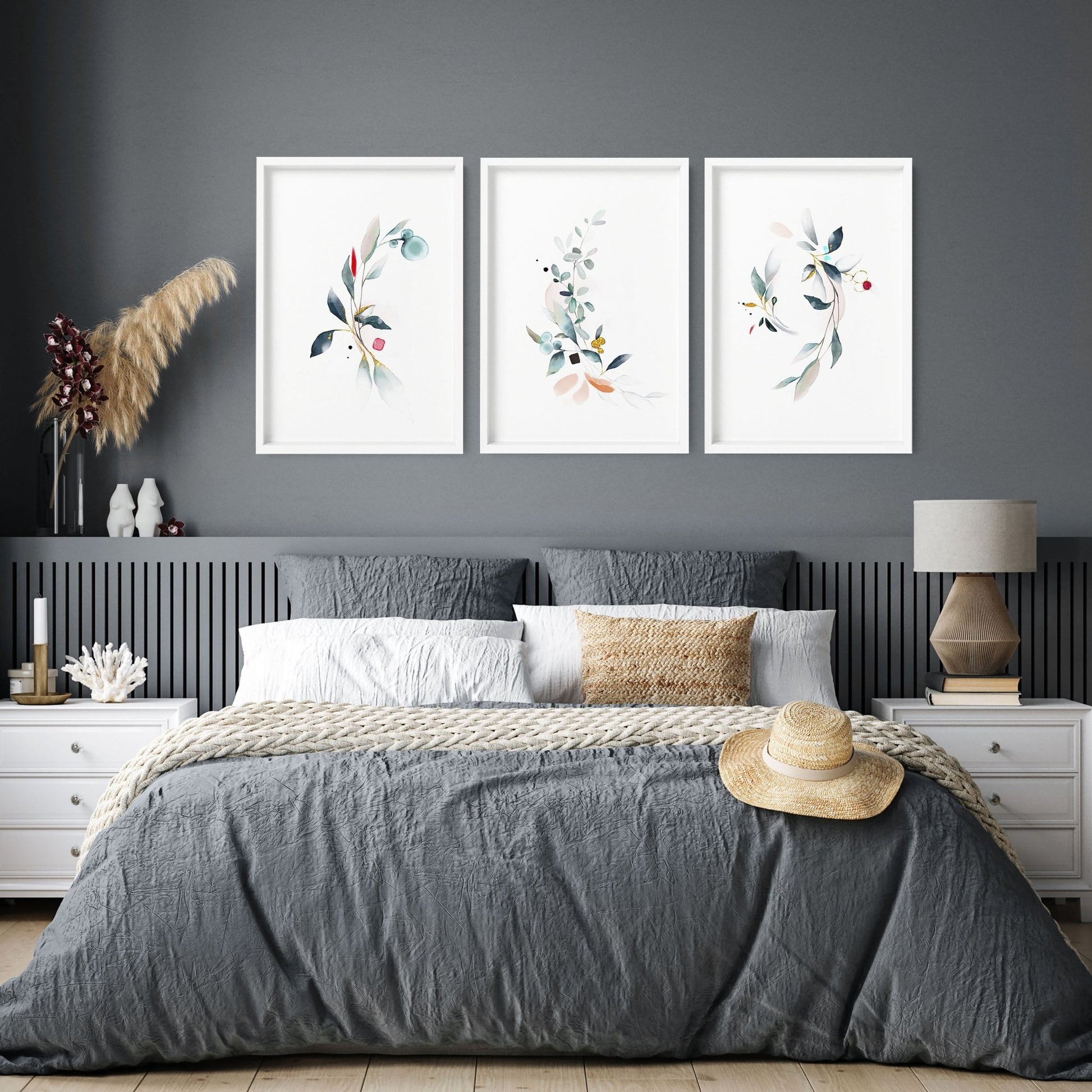 Wall art for bedroom | set of 3 prints - About Wall Art