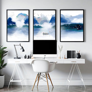 Wall art for office | set of 3 wall art prints - About Wall Art