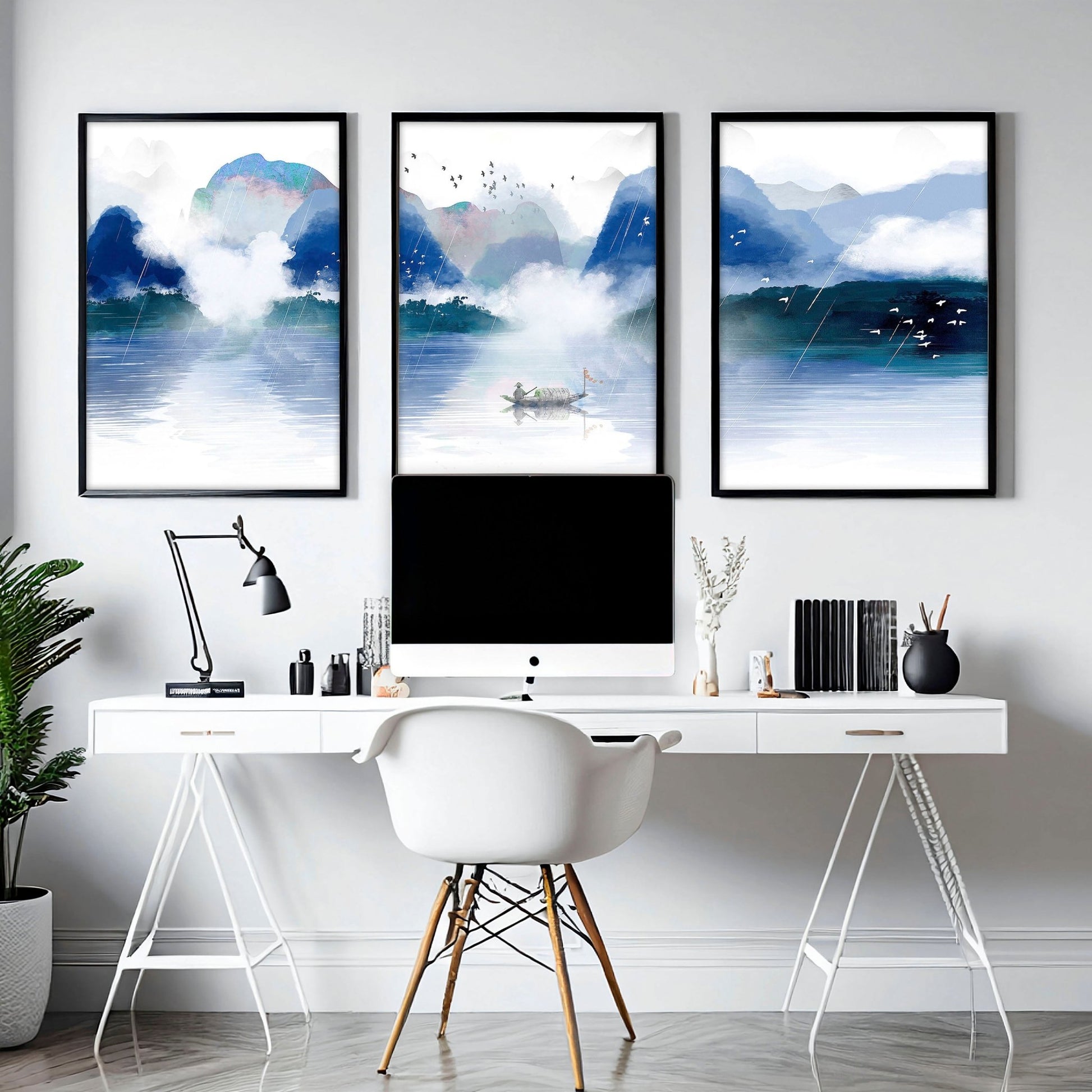Wall decorations office | set of 3 wall art prints