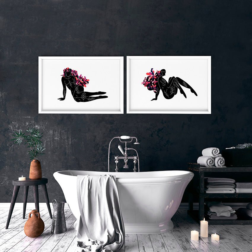 Wall art for the bathroom | set of 2