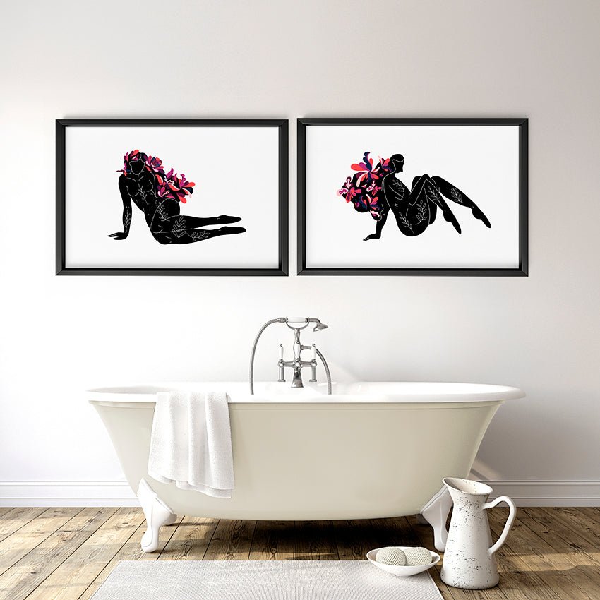 Wall art for the bathroom | set of 2 - About Wall Art