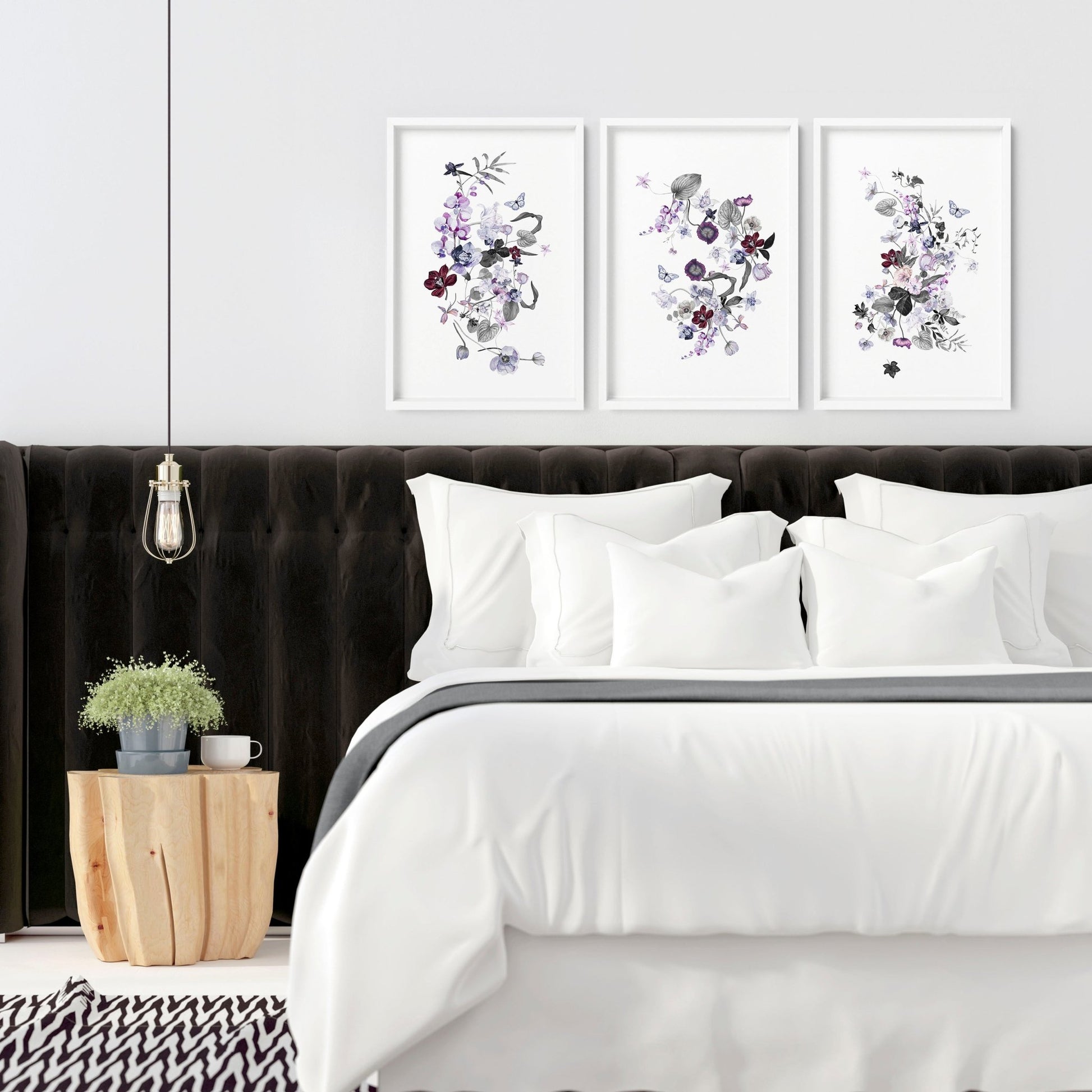 Wall art for the bedroom | set of 3 prints - About Wall Art