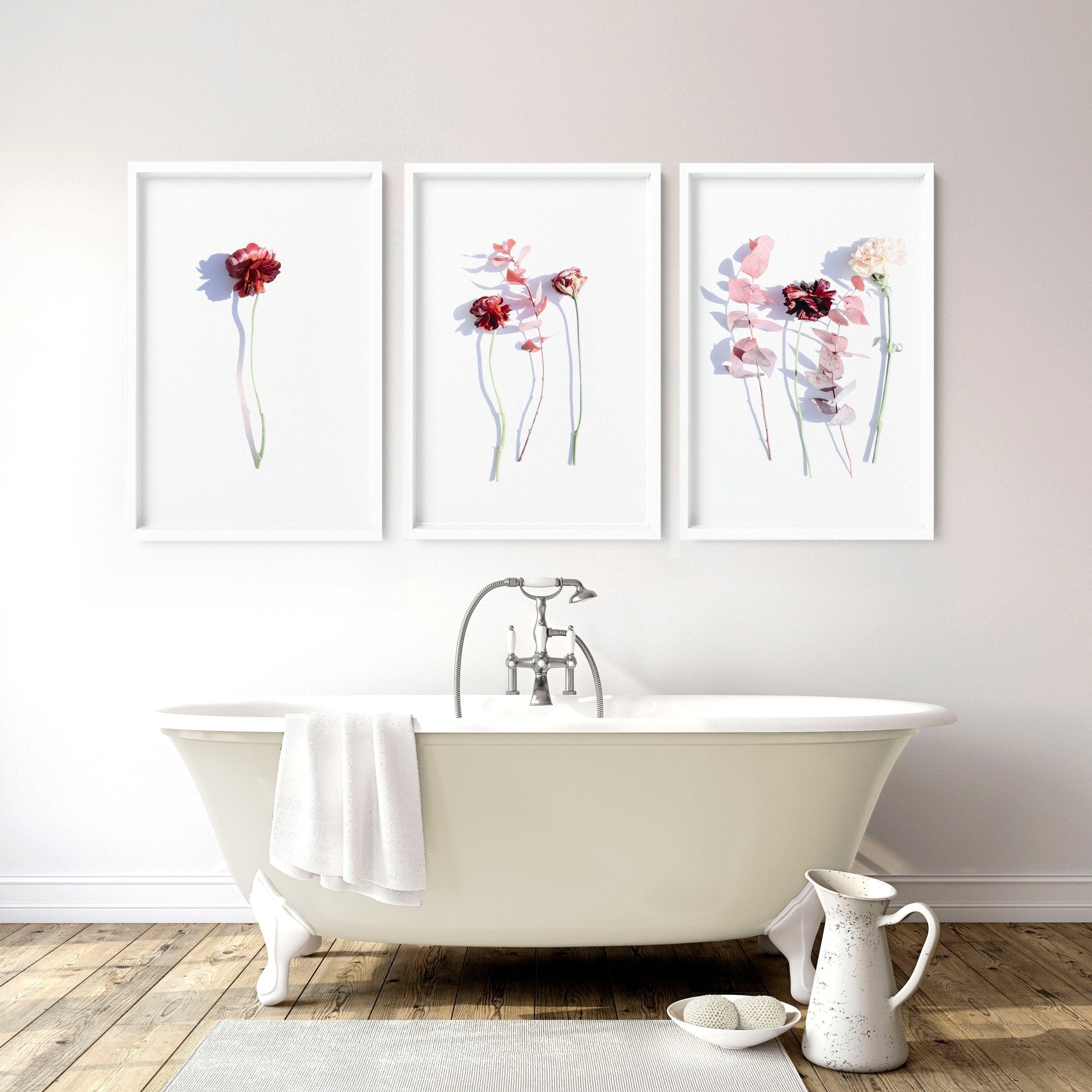 Wall art in bathroom | set of 3 wall art prints - About Wall Art
