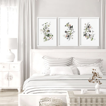 Wall art in bedroom | set of 3 prints